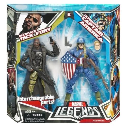 해즈브로 Hasbro MARVEL LEGENDS 2 PK FIGURE - ULTIMATE CAPTAIN AMERICA & NCK FURY