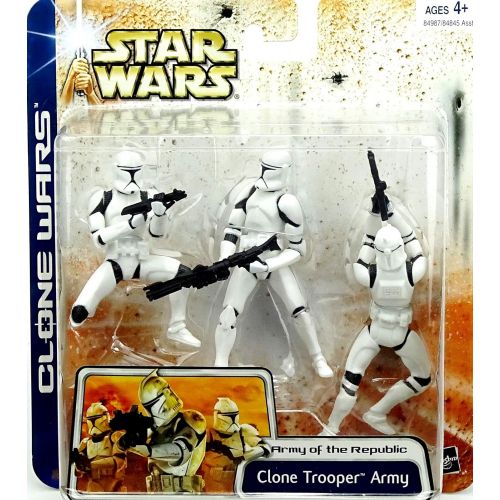 해즈브로 Hasbro Star Wars Clone Wars : Clone Trooper Army w. Green Sergeant