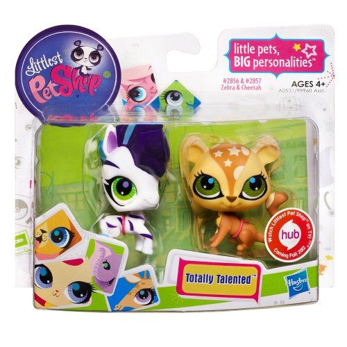 해즈브로 Hasbro Littlest Pet Shop Totally Talented Pets Zebra & Cheetah