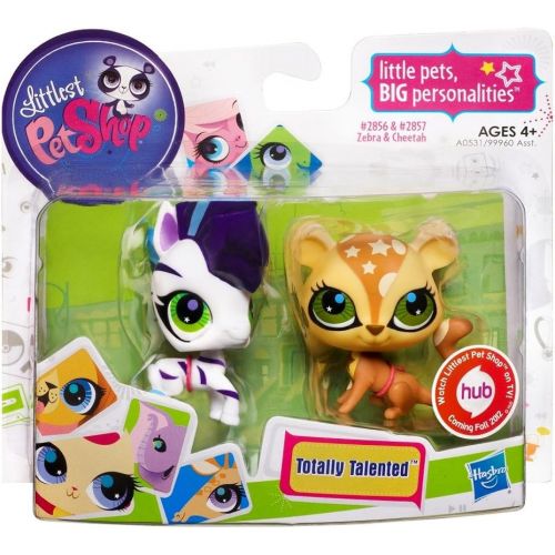 해즈브로 Hasbro Littlest Pet Shop Totally Talented Pets Zebra & Cheetah