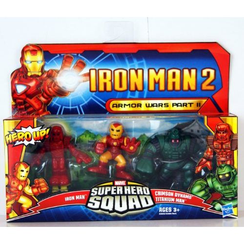 해즈브로 Hasbro Marvel Super Hero Squad Iron Man 2 Armor Wars Part II 3-Pack with Iron Man, Crimson Dynamo, and Titanium Man