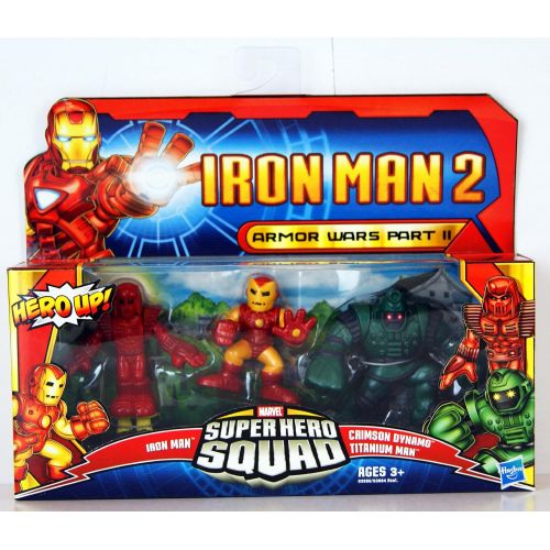 해즈브로 Hasbro Marvel Super Hero Squad Iron Man 2 Armor Wars Part II 3-Pack with Iron Man, Crimson Dynamo, and Titanium Man