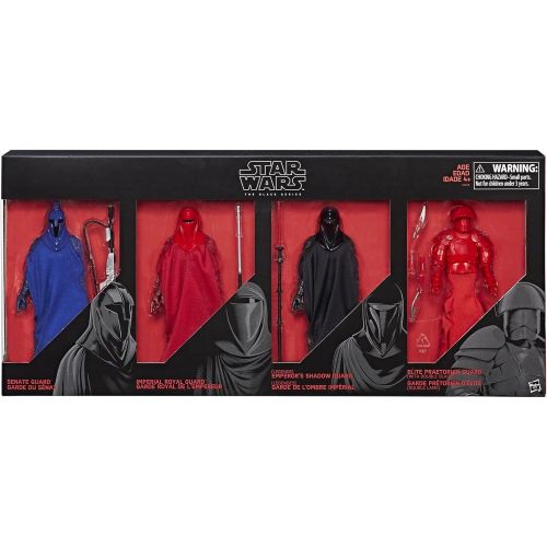 해즈브로 Hasbro Star Wars The Black Series Guard Action Figure 4 Pack Exclusive Senate, Imperial Royal, Emperors Shadow and Elite praetorian