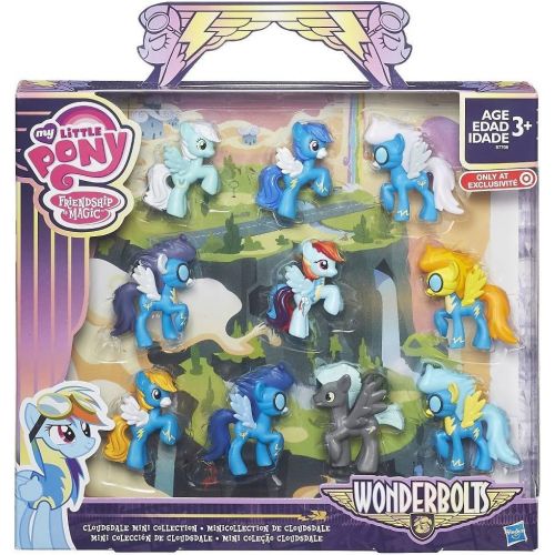 해즈브로 Hasbro My Little Pony Friendship is Magic Wonderbolts Cloudsdale Mini Collection Exclusive 3 Mini Figure 10-Pack