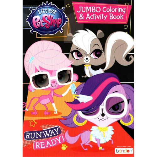해즈브로 Hasbro Littlest Pet Shop Jumbo Coloring & Activity Book - Run Way Ready!