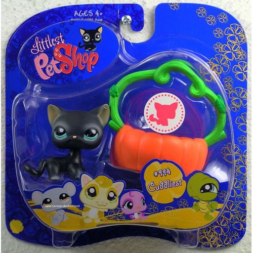 해즈브로 Hasbro Littlest Pet Shop Assortment B Series 3 Collectible Figure Black Cat with Pumpkin Basket