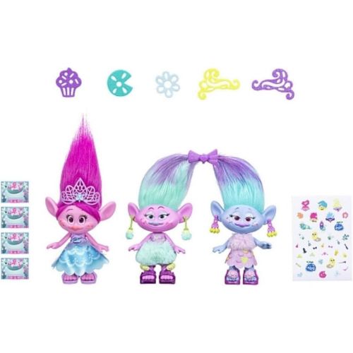 해즈브로 Hasbro DreamWorks Trolls Poppy and Twins Celebration Pack - Contains over 20 Fashion Pieces