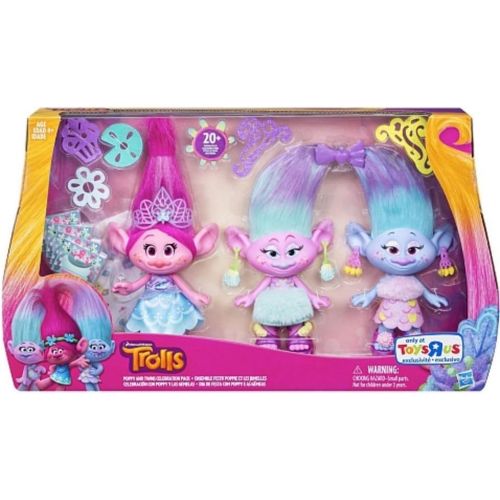 해즈브로 Hasbro DreamWorks Trolls Poppy and Twins Celebration Pack - Contains over 20 Fashion Pieces