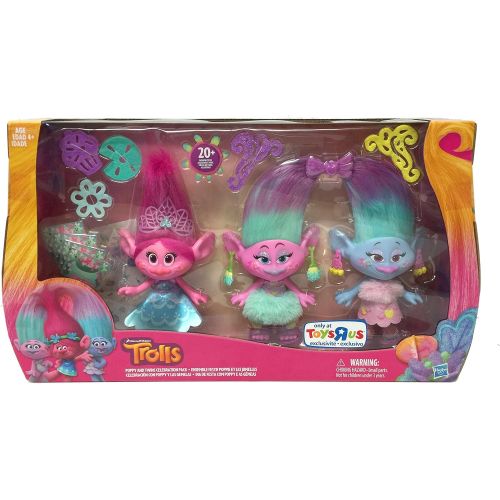 해즈브로 Hasbro DreamWorks Trolls Poppy and Twins Celebration Pack - Contains over 20 Fashion Pieces