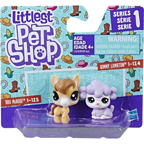 해즈브로 Hasbro Littlest Pet Shop Dru McHoof & Kimmy Lambton Mini Pet Pair
