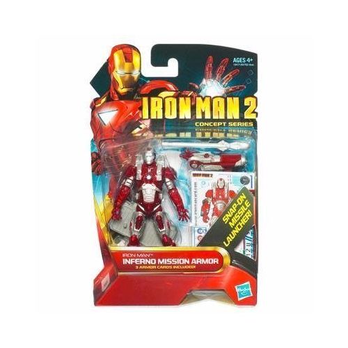 해즈브로 Hasbro Marvel Iron Man 2 Movie 3 3/4 Concept Series Iron Man Inferno Mission Armor