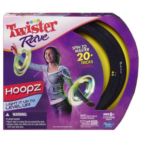 해즈브로 Hasbro Gaming Twister Rave 10 Hoopz, 2-Pack