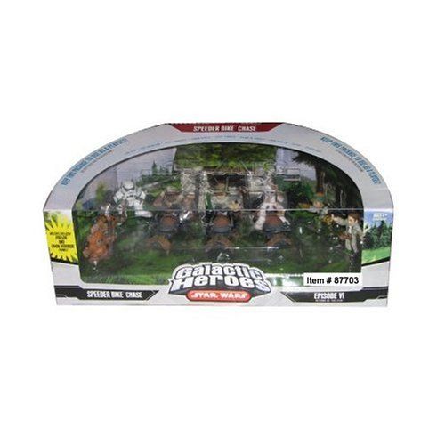 해즈브로 Hasbro Star Wars Galactic Heroes Mini Figure Speeder Bike Chase Multi-Pack