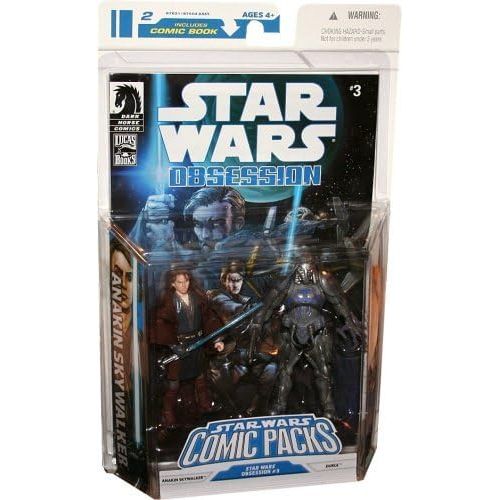 해즈브로 Hasbro Anakin Skywalker and Durge Star Wars Action Figure Comic 2-Pack Dark Horse: Obsession 3