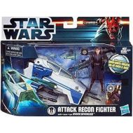 Hasbro Star Wars 2012 Clone Wars Vehicle Action Figure Pack Attack Recon Fighter wit...