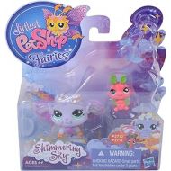 Hasbro Littlest Pet Shop Fairies, Shimmering Sky, Morning Haze Fairy #2710, Luna Moth #2711