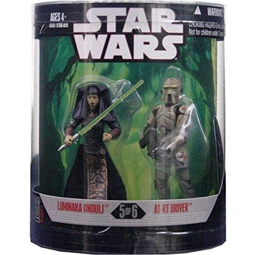 해즈브로 Hasbro Star Wars Saga 2008 Exclusive Order 66 Action Figure 2-Pack Luminara Unduli & AT-RT Driver