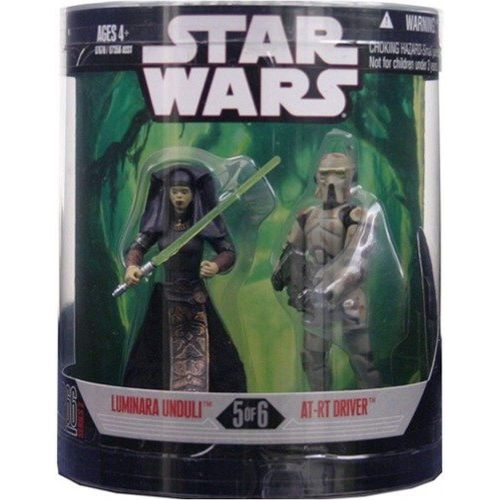 해즈브로 Hasbro Star Wars Saga 2008 Exclusive Order 66 Action Figure 2-Pack Luminara Unduli & AT-RT Driver