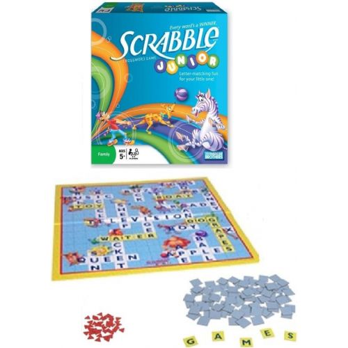 해즈브로 Hasbro Scrabble Junior Crossword Game (2008 Vintage)