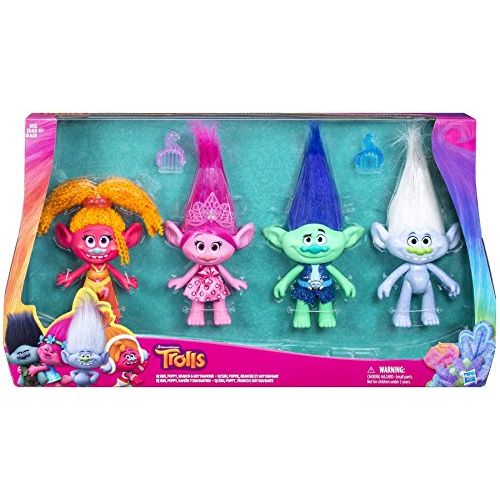 해즈브로 Hasbro Dreamworks Troll Dolls 4 Pack Exclusive 9 Tall