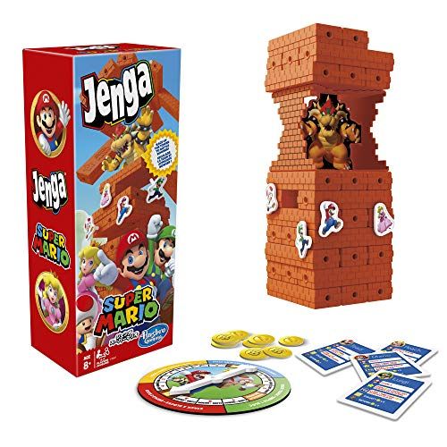 해즈브로 Hasbro Gaming Jenga: Super Mario Edition Game, Block Stacking Tower Game for Super Mario Fans, Ages 8 and Up (Amazon Exclusive)