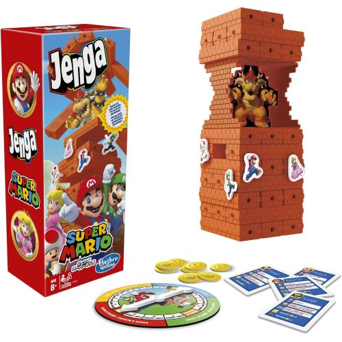 해즈브로 Hasbro Gaming Jenga: Super Mario Edition Game, Block Stacking Tower Game for Super Mario Fans, Ages 8 and Up (Amazon Exclusive)