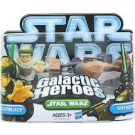 Hasbro Star Wars: Galactic Heroes 2010 Luke Skywalker & Speeder Bike Action Figure 2...