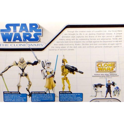 해즈브로 Hasbro Star Wars Clone Wars Commemorative DVD Collection 1 (Obi-Wan Kenobi, General Grievous and Battle Droid)