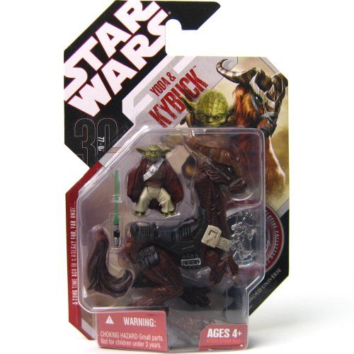 해즈브로 Hasbro Star Wars 30th Anniversary Yoda with Kybuck Action figure with Coin 2007