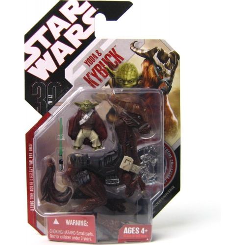 해즈브로 Hasbro Star Wars 30th Anniversary Yoda with Kybuck Action figure with Coin 2007