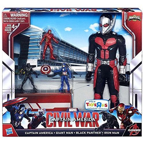 해즈브로 Hasbro Captain America Civil War Miniverse Captain America, Giant Man, Black Panther & Iron Man Exclusive Action Figure 4-Pack