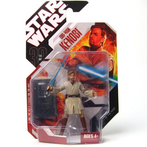 해즈브로 Hasbro Star Wars Saga 2008 30th Anniversary Wave 1 Action Figure Obi-Wan Kenobi On Lava Platform