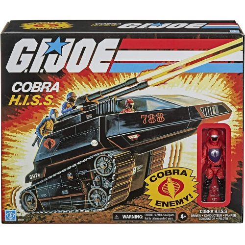 해즈브로 Hasbro G.I. Joe Retro Cobra H.I.S.S. Tank Exclusive Vehicle with 3 3/4 Driver