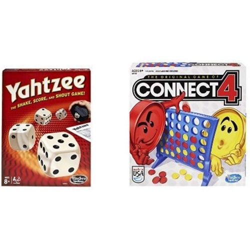 해즈브로 Hasbro Yahtzee Classic and Connect 4 Game Bundle