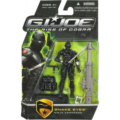 해즈브로 Hasbro G.I. Joe The Rise of Cobra 3 3/4 Action Figure Snake Eyes Ninja Commando