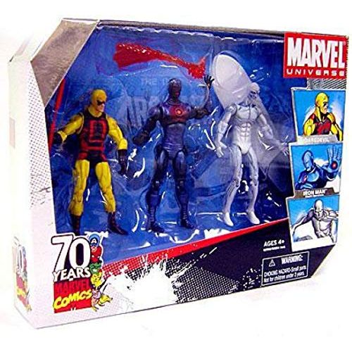 해즈브로 Hasbro Marvel Universe 3 3/4 Exclusive Action Figure 3-Pack Daredevil, Iron Man and Silver Surfer