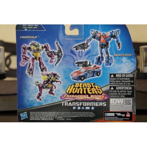 해즈브로 Hasbro Transformers Beast Hunters Predacons Rising Cindersaur and Smokescreen 2 pack...