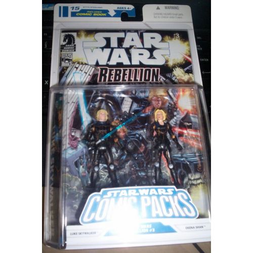 해즈브로 Hasbro Star Wars 2009 Comic Book Action Figure 2-Pack Stealth Armor Luke Skywalker and Deena Shan