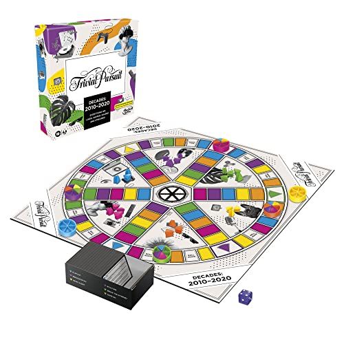 해즈브로 Hasbro Gaming Trivial Pursuit Decades 2010 to 2020 Board Game for Adults and Teens, Pop Culture Trivia Game, Ages 16 and Up