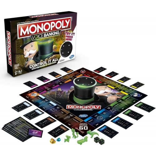 해즈브로 Hasbro Monopoly Voice Banking Board Game The Fast Dealing Property Trading Game Ages 8+
