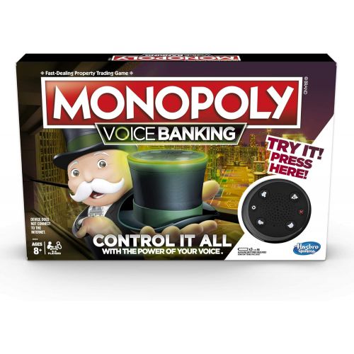 해즈브로 Hasbro Monopoly Voice Banking Board Game The Fast Dealing Property Trading Game Ages 8+