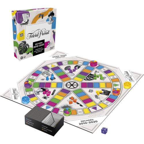 해즈브로 Hasbro Gaming Trivial Pursuit Decades 2010 to 2020 Board Game for Adults and Teens, Pop Culture Trivia Game for 2 to 6 Players, Ages 16 and Up