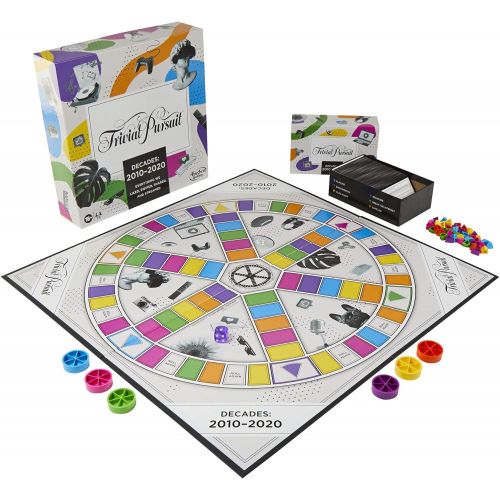 해즈브로 Hasbro Gaming Trivial Pursuit Decades 2010 to 2020 Board Game for Adults and Teens, Pop Culture Trivia Game for 2 to 6 Players, Ages 16 and Up