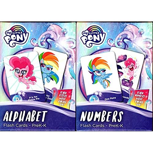 해즈브로 Hasbro My Little Pony Flash Cards - Numbers, Alphabet - PreK-K (Set of 2 Pack)