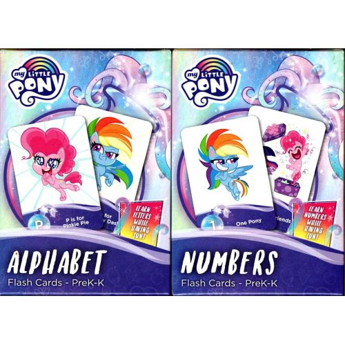 해즈브로 Hasbro My Little Pony Flash Cards - Numbers, Alphabet - PreK-K (Set of 2 Pack)