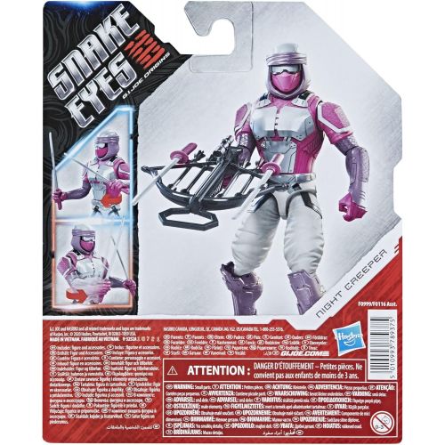 해즈브로 Hasbro Snake Eyes: G.I. Joe Origins Night Creeper Action Figure Collectible Toy with Action Feature and Accessories, Toys for Kids Ages 4 and Up