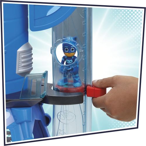 해즈브로 Hasbro PJ Masks Deluxe Battle HQ Preschool Toy, Headquarters Playset with 2 Action Figures, Cat-Car Vehicle, and More for Kids Ages 3 and Up