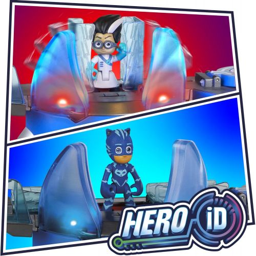 해즈브로 Hasbro PJ Masks Deluxe Battle HQ Preschool Toy, Headquarters Playset with 2 Action Figures, Cat-Car Vehicle, and More for Kids Ages 3 and Up