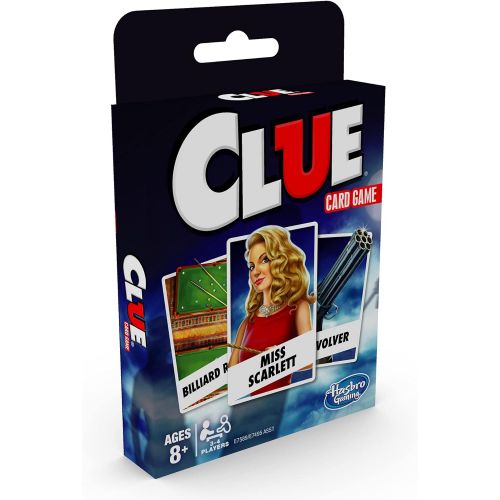 해즈브로 Hasbro Gaming Clue Card Game for Kids Ages 8 & Up, 3-4 Players Strategy Game