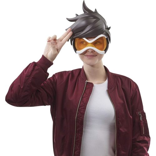 해즈브로 Hasbro E6882 Overwatch Tracer Roleplay Mask with Removable Hair Accessory - Blizzard Video Game Characters, Brown